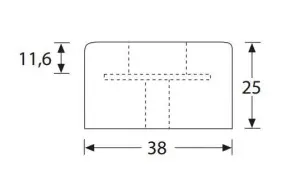 Adam Hall 4911 ножка резиновая 38 х 25 мм