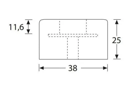 Adam Hall 4911 ножка резиновая 38 х 25 мм