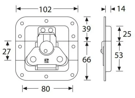 Adam Hall 17293 S замок-бабочка средний пружинный