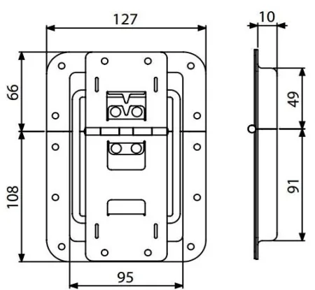 Adam Hall 270826 петля с ограничителем