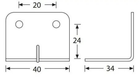 Adam Hall 40403 скоба угловая 40х34