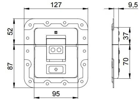 Adam Hall 17500 замок самозапирающийся для кофра