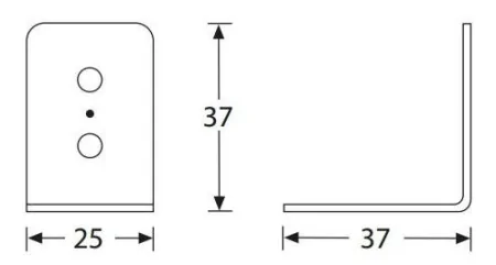 Adam Hall 40402 скоба угловая 25 х 37