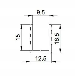 Adam Hall 6240 профиль П-образный 9.5 мм