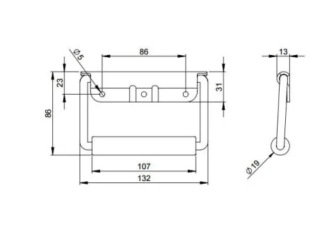 Adam Hall 3443 ручка подпружиненная откидная с ограничителем 90°