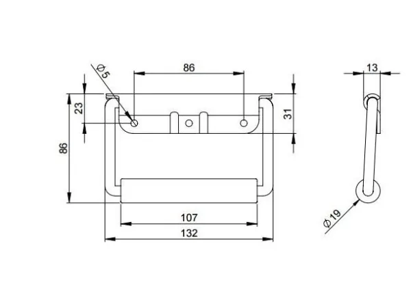 Adam Hall 3443 ручка подпружиненная откидная с ограничителем 90°