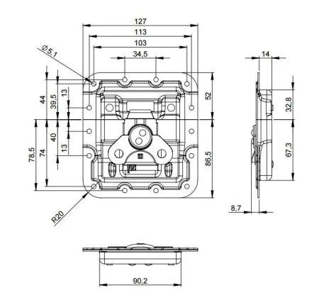 Adam Hall 172631 замок-бабочка большой