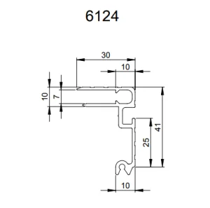 Adam Hall 6124 профиль для крышки кофра 7 мм