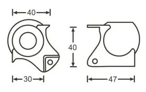 Adam Hall 41263 уголок шарообразный средний вогнутый 30 мм