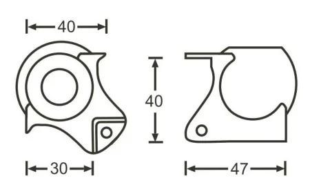 Adam Hall 41263 уголок шарообразный средний вогнутый 30 мм