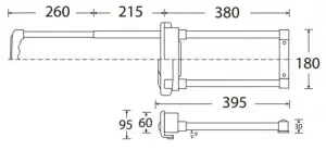 Adam Hall 34731 ручка для тележки выдвижная 2-х позиционная