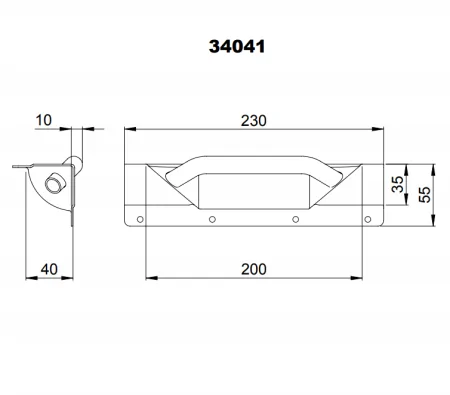 Adam Hall 34041 ручка накладная
