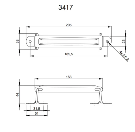 Adam Hall 3417 ручка портфельная из кожи
