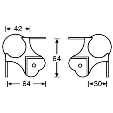 Adam Hall 4107 уголок шарообразный 30 мм