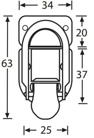 Adam Hall 1604 замок-захват малый никелированный