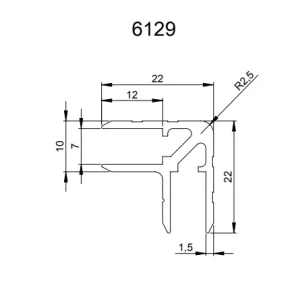 Adam Hall 6129 профиль угловой для кофра 7 мм