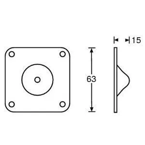 Adam Hall 4937 ножка стопорная 63х15 мм