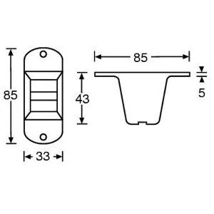 Adam Hall 4982 ножка пластиковая 85х43 мм