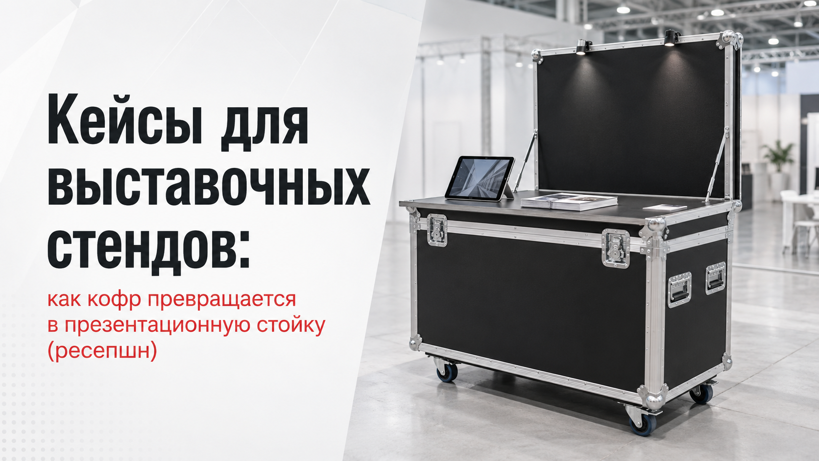Кейсы для выставочных стендов: как кофр превращается в презентационную стойку (ресепшн) Кейсы для выставочных стендов: как кофр превращается в презентационную стойку (ресепшн)