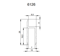 Adam Hall 6126 профиль h-образный 7 мм