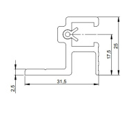 Adam Hall 6162 Направляющая для рэковой стойки 19" с резиновой вставкой Adam Hall 6162 Направляющая для рэковой стойки 19" с резиновой вставкой