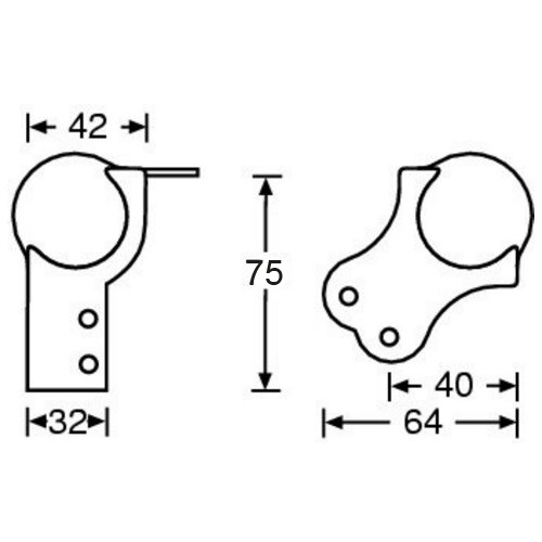 Adam Hall 4105 уголок шарообразный 75 мм