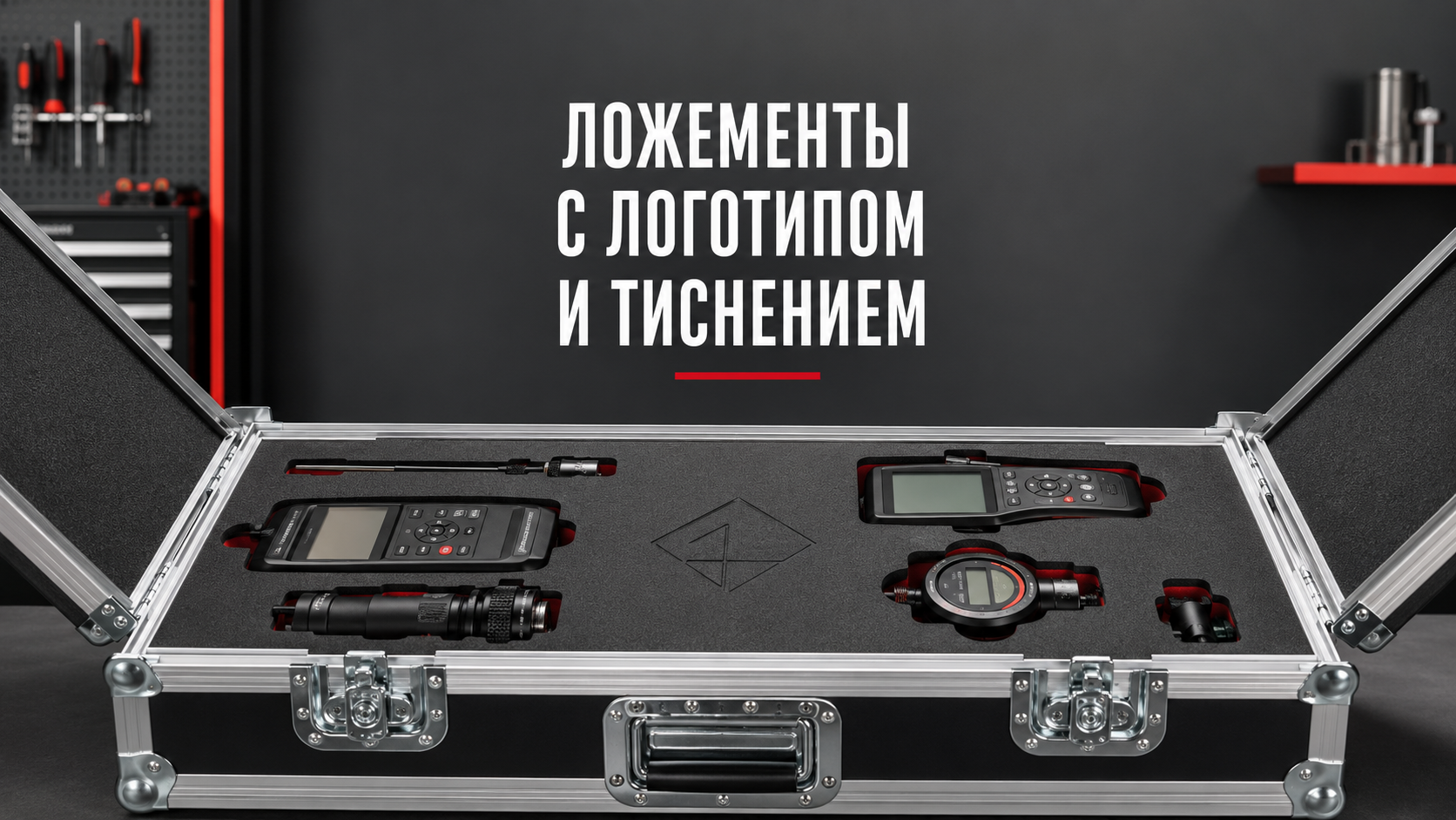 Ложементы с логотипом и тиснением для брендирования кейсов Ложементы с логотипом и тиснением для брендирования кейсов