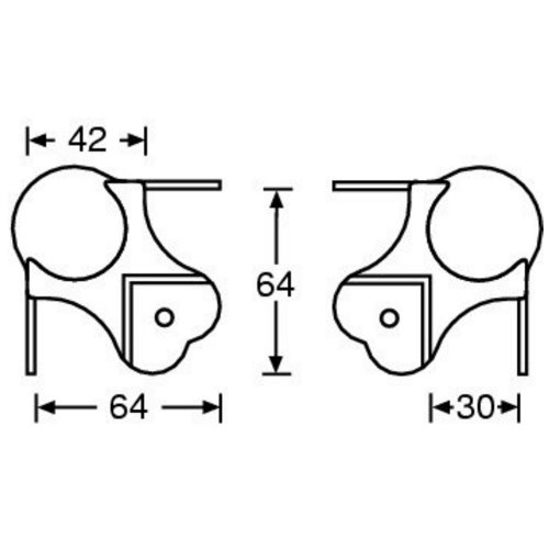 Adam Hall 4107 уголок шарообразный 30 мм
