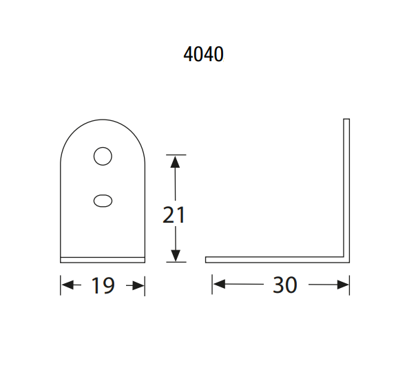 Adam Hall 4040 скоба угловая 19х30