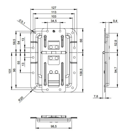 Adam Hall 270837 петля с ограничителем