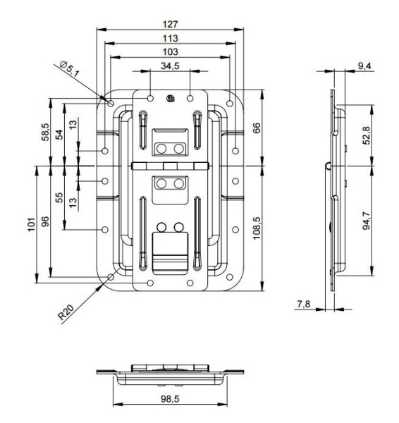 Adam Hall 270837 петля с ограничителем