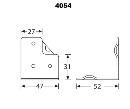 Adam Hall 4054 скоба угловая 47х52