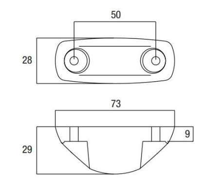 Adam Hall 4946 ножка пластиковая 73 х 29 х 28 мм
