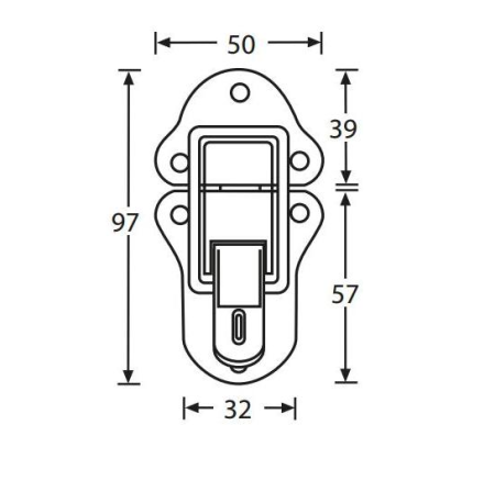 Adam Hall 1602 замок-захват большой с петлей под замок