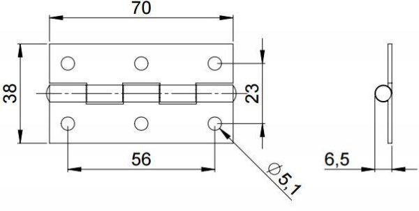 Adam Hall 2602 BLK петля рояльная средняя черная