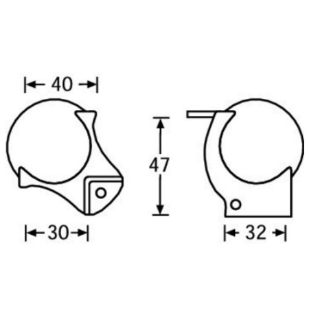Adam Hall 4129 уголок шарообразный средний вогнутый 30 мм