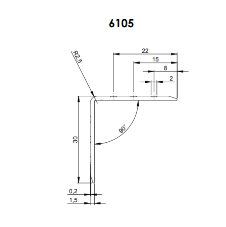 Adam Hall 6105 профиль угловой 30x30 мм
