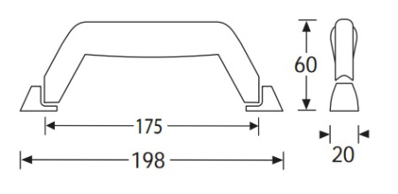 Adam Hall 34331 ручка портфельная металлическая с пластиковой вставкой