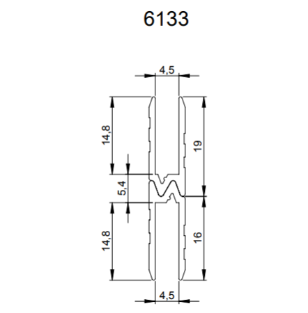 Adam Hall 6133 профиль п-образный для крышки кофра 4.5 мм
