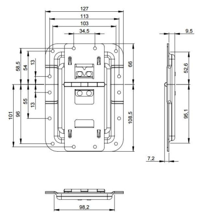 Adam Hall 270836 петля с ограничителем