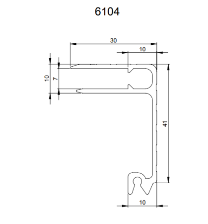 Adam Hall 6104 профиль угловой для крышки кофра 7 мм