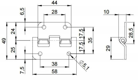 Adam Hall 2251 M2AH петля разъемная (2 шт)