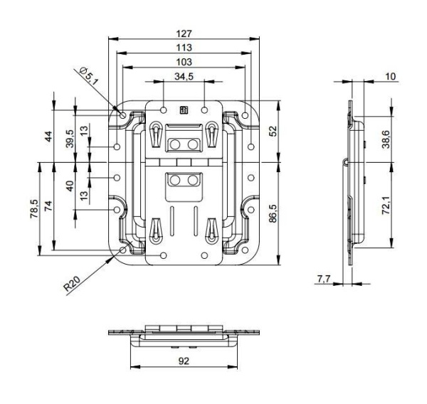 Adam Hall 270746 петля с ограничителем