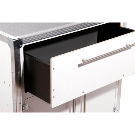 Кейс (кофр) мобильный комод с ящиком и дверями