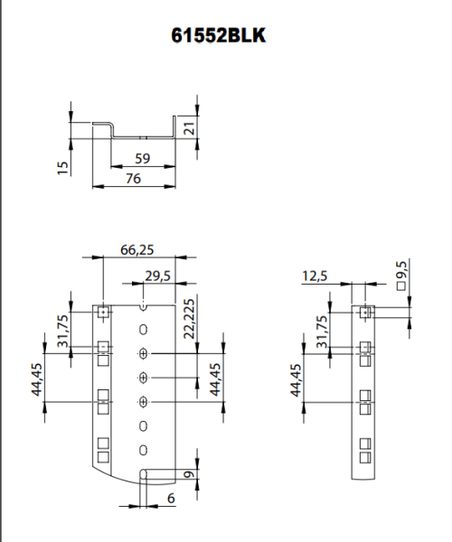 Adam Hall 61552 BLK Направляющая для рэковой стойки 19" Adam Hall 61552 BLK Направляющая для рэковой стойки 19"