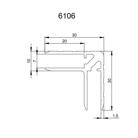 Adam Hall 6106 профиль угловой для кофра 7 мм