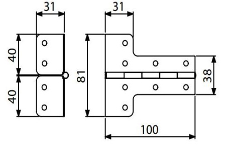 Adam Hall 2640 петля угловая Г- образная