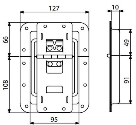 Adam Hall 270826 петля с ограничителем