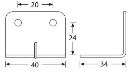 Adam Hall 40403 скоба угловая 40х34