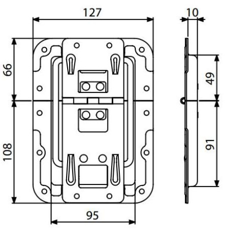 Adam Hall 270838 петля с ограничителем